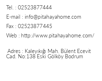 Pitahaya Home Hotel iletiim bilgileri